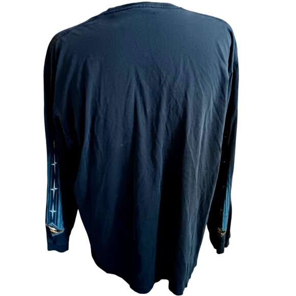 XL Vintage T-shirt Hot Rod & Custom Car Graphic Long Sleeve 1990's Distressed - Picture 5 of 9